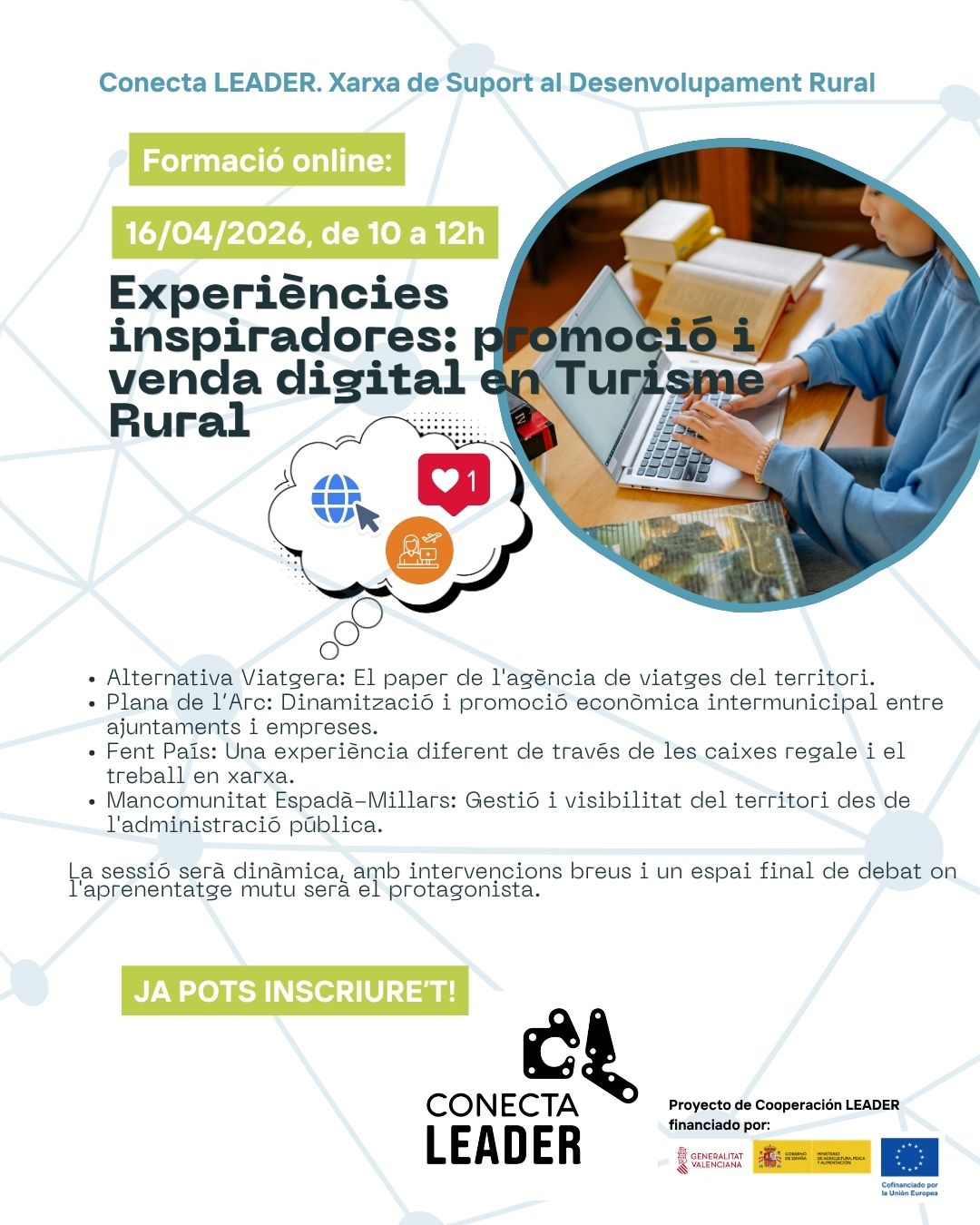 Nova formació online: Experiències inspiradores en promoció i venda digital per al Turisme Rural