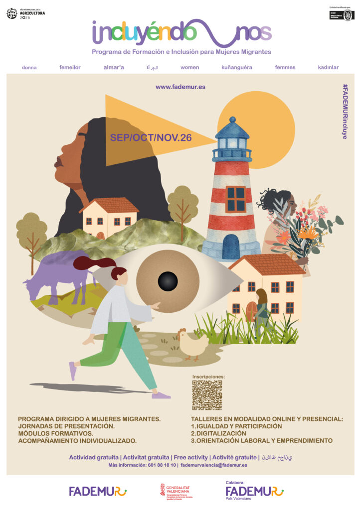 FADEMUR Comunidad Valenciana impulsa el programa gratuito “INCLUYÉNDO-NOS” para mujeres migrantes del medio rural